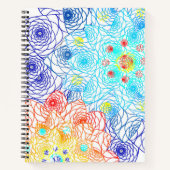 Carnet Fleurs de printemps colorées (Devant)