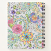 Carnet Fleurs de printemps et verdure à main vibrantes (Dos)