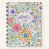 Carnet Fleurs de printemps et verdure à main vibrantes (Devant)