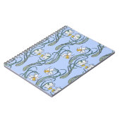 Carnet Fleurs de printemps. Fleurs de jonquille entrelacé (Côté gauche)