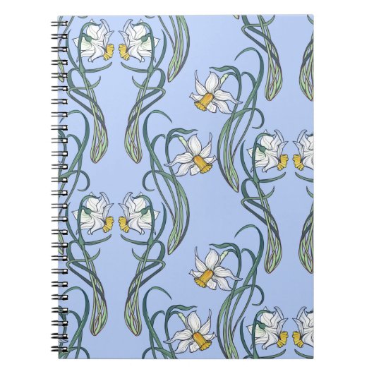 Carnet Fleurs de printemps. Fleurs de jonquille entrelacé (Devant)