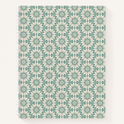 Carnet Fleurs de printemps turquoise (Devant)