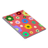 Carnet Fleurs de printemps Y2K Motif rétro (Côté Droit)
