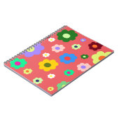 Carnet Fleurs de printemps Y2K Motif rétro (Côté gauche)