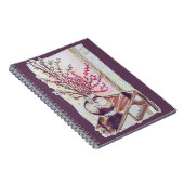 Carnet Fleurs de prunier rouges (Côté Droit)