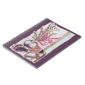 Carnet Fleurs de prunier rouges (Côté gauche)