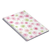 Carnet Fleurs de Renoncule Rose Menthe (Côté Droit)