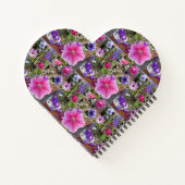 Carnet Fleurs de rose rose Penunia Daisy Fête des mères f (Dos)