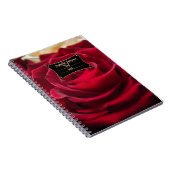 Carnet Fleurs de roses rouges floral romantique nature bo (Côté Droit)
