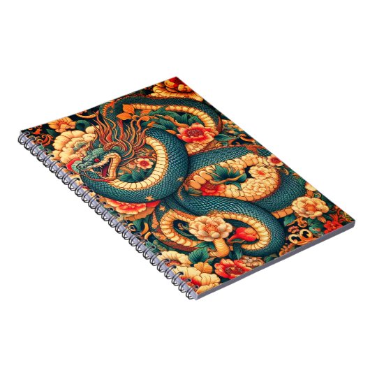 Carnet Fleurs de serpent vert (Côté Droit)