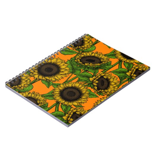 Carnet Fleurs de soleil (Côté gauche)