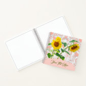 Carnet Fleurs de soleil douces personnalisées (Intérieur)