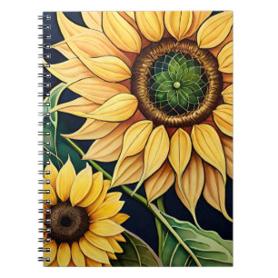 Carnet Fleurs de soleil en aquarelle