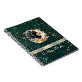 Carnet Fleurs de soleil et de lune célestes vertes (Côté Droit)