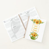 Carnet Fleurs de soleil jaunes Recettes favorites de mama (Intérieur)