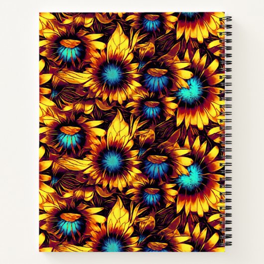 Carnet Fleurs de soleil lumineuses (Dos)