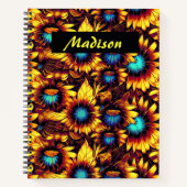 Carnet Fleurs de soleil lumineuses (Devant)