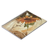 Carnet Fleurs de soleil orange rouillées (Côté gauche)