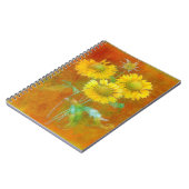 Carnet Fleurs de soleil peintes douces (Côté gauche)