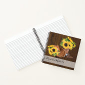 Carnet Fleurs de soleil rustiques Pays Western BUCKET LIS (Intérieur)