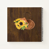 Carnet Fleurs de soleil rustiques Pays Western BUCKET LIS (Dos)