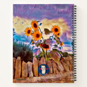 Carnet Fleurs de soleil sur mur de roche (Dos)