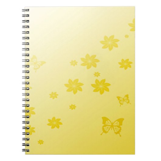 Carnet Fleurs de soleil sur papillons (Devant)