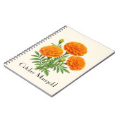 Carnet Fleurs de Souci d'Octobre (Côté gauche)