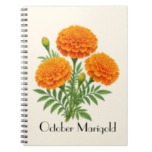 Carnet Fleurs de Souci d'Octobre