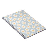 Carnet Fleurs de style rétro sur arrière - plan bleu (Côté Droit)