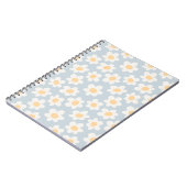Carnet Fleurs de style rétro sur arrière - plan bleu (Côté gauche)