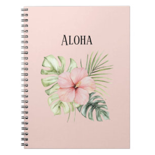 Carnet Fleurs de Tilleul Hibiscus Rose Tropical Aloha