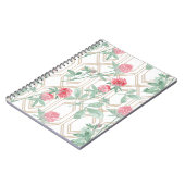 Carnet Fleurs de trèfle aquarelle. (Côté gauche)