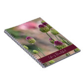 Carnet Fleurs de trèfle vert pourpre (Côté Droit)