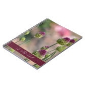 Carnet Fleurs de trèfle vert pourpre (Côté gauche)
