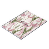 Carnet Fleurs de tulipe blanche rose chic (Côté gauche)