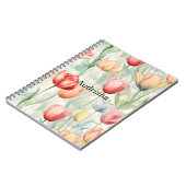 Carnet Fleurs de tulipe jaune rouge de ferme (Côté gauche)