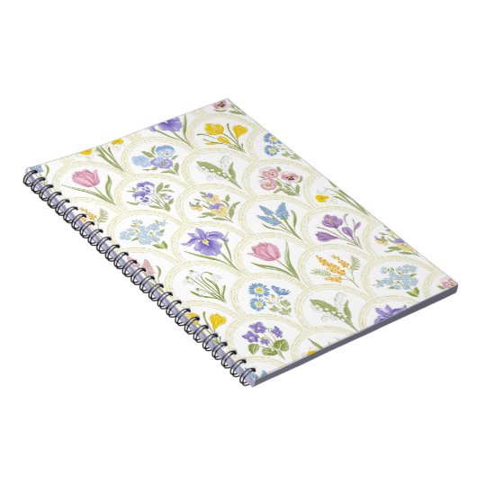 Carnet Fleurs de variété du jardin de printemps en médail (Côté Droit)