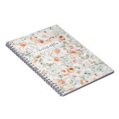 Carnet Fleurs de verdure de feuilles d'eucalyptus rose aq (Côté Droit)