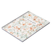 Carnet Fleurs de verdure de feuilles d'eucalyptus rose aq (Côté gauche)