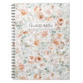 Carnet Fleurs de verdure de feuilles d'eucalyptus rose aq (Devant)