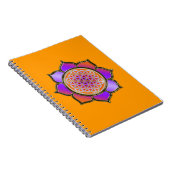 Carnet FLEURS DE VIE - LOTUS violet orange (Côté Droit)