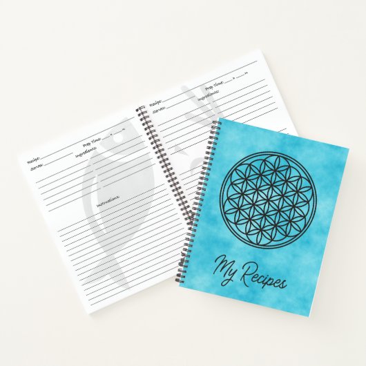 Carnet FLEURS DE VIE - Symbole de géométrie sacrée plan 1 (Intérieur)