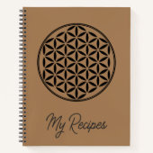 Carnet FLEURS DE VIE - Symbole de géométrie sacrée plein  (Devant)