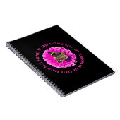 Carnet Fleurs de votre fidélité Fleur rose sur noir (Côté Droit)