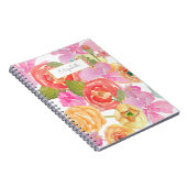 Carnet fleurs d'eau modernes (Côté Droit)