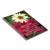 Carnet Fleurs d'Échinacée de la Prière de la Sérénité (Côté Droit)