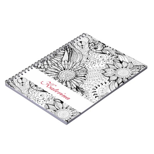 Carnet Fleurs décoratives (Côté gauche)