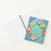 Carnet Fleurs découpées papier personnalisées (Intérieur)