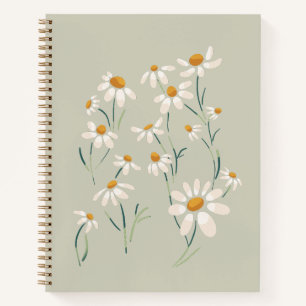Carnet Fleurs Delicées Chamomille Aesthétique Sauvage